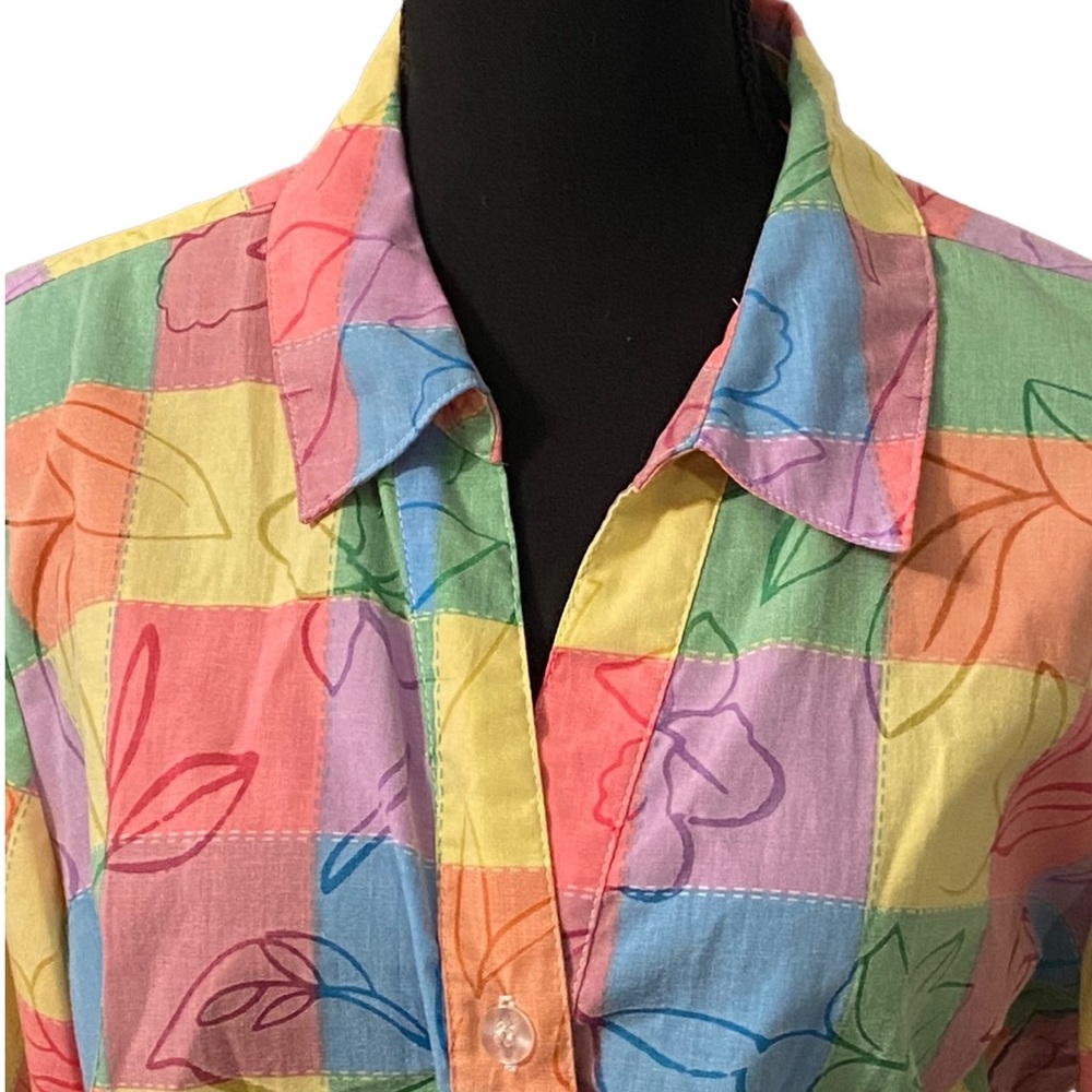 Vintage Rebecca Malone multicolored Button Up Shirt - Picture 6 of 8